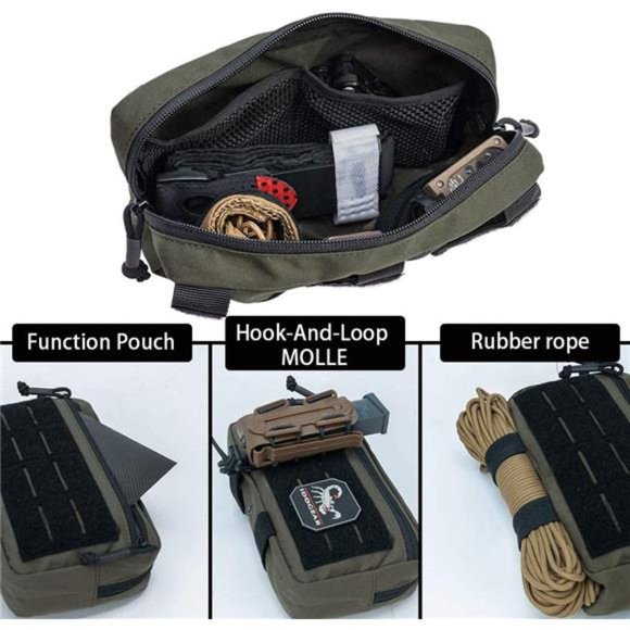 MOLLE Pouch Admin Dump Tactical Pouches Sub Abdominal Drop Carrying Kit EDC Bag - Picture 5 of 6